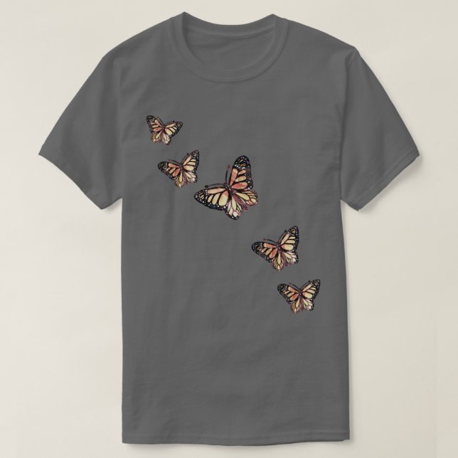 Vintage Monarch Butterflies T Shirt (Design framsida)