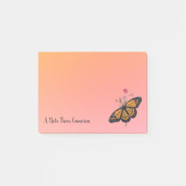 Vintage Monarch Butterfly Orange Peach Sunset Post-it Block
