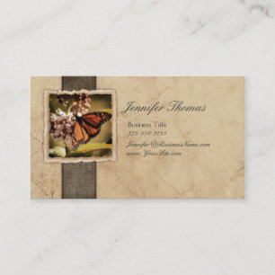 Vintage Monarch Butterfly Visitkort