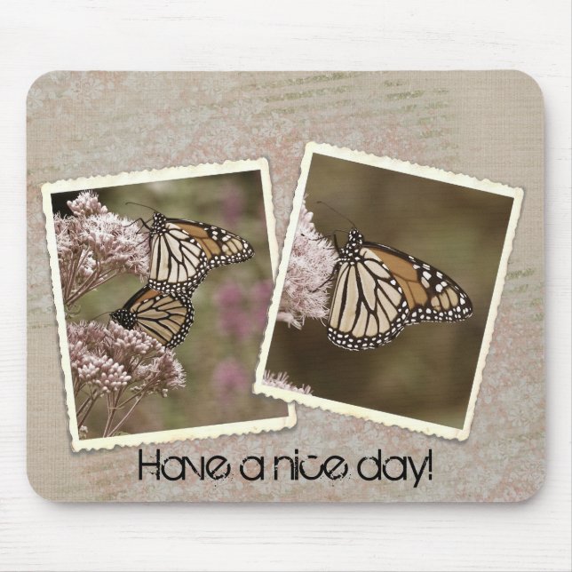 vintage Monarch-fjärilar Musmatta (Framsidan)