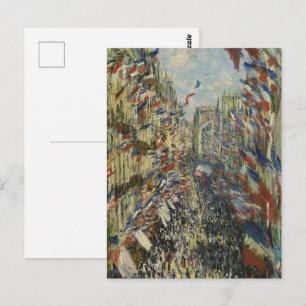 Vintage Monet fransk flagg Paris gatudesign Vykort
