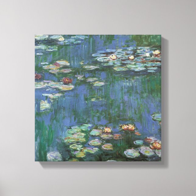 Vintage Monet Vatten Lilies Canvastryck (Framsida)