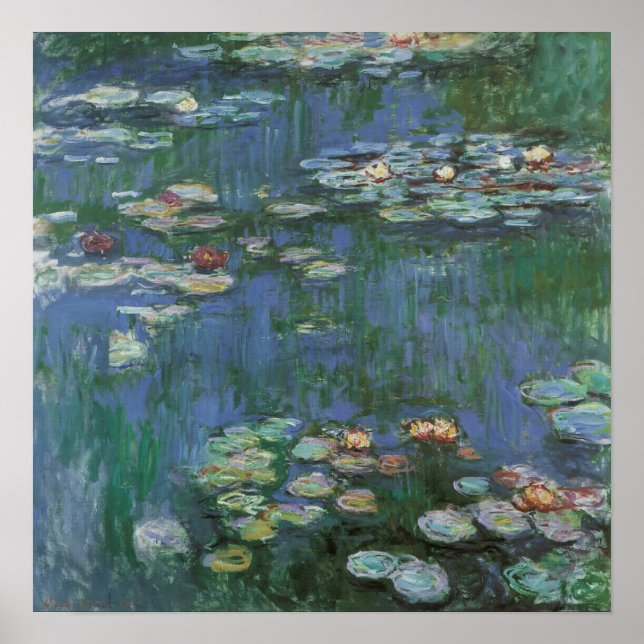 Vintage Monet Vatten Lilies Poster (Framsidan)