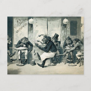 Vintage Monkey Pub vykort