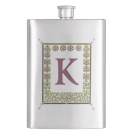 Vintage Monogram Brev Blommigt Ram Nouveau Fickplunta