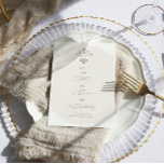 Vintage Monogram | Bröllop Menu Meny<br><div class="desc">Vackra menykort för att komplettera dina bord-inställningar vid bröllop eller nästa middag party. Uppsamling av vintage monogram bröllop. Kan anpassas till vilken färg-kombination som helst. Mindre kan vara mer. Detta är inspirationen bakom denna moderna, minimalistiska samling. Med trendig typsnitt och layouter i minimal modern stil. Tvinga inte den... minimalt elak...</div>