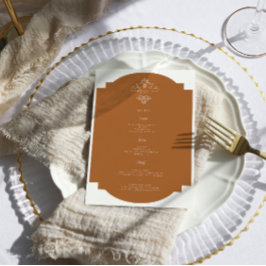 Vintage Monogram | Bröllop Menu Meny