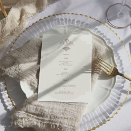Vintage Monogram | Bröllop Menu Meny