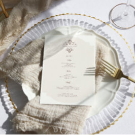 Vintage Monogram | Bröllop Menu Meny