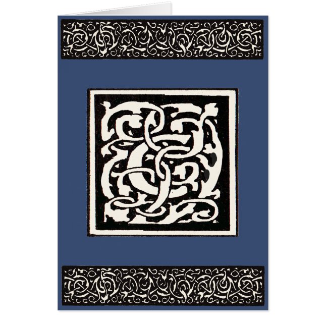 Vintage Monogram C Art nouveau Brev Hälsningskort (Framsidan)