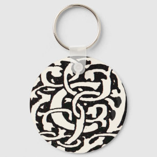 Vintage Monogram C Art nouveau Brev Nyckelring