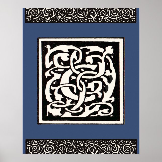 Vintage Monogram C Art nouveau Brev Poster (Framsidan)