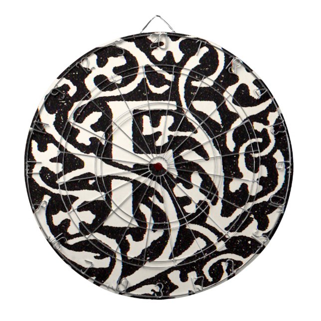 Vintage Monogram F Art nouveau Brev Piltavla (Framsidan)