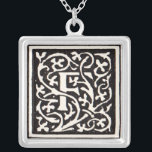 Vintage Monogram F Art nouveau Brev Silverpläterat Halsband<br><div class="desc">Art nouveau Brev - Monogram från rörelsen för konst och hantverk Denna brev är ett underbart, robust monogram som skapades 1901 och som publicerades i en uppsättning bokar. Monogrammet F är omgivet av ett underbart, handritat mönster, i hög grad i stil i mönster i art nouveau i stil vid den...</div>