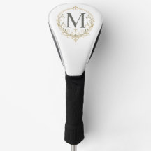 vintage monogram golfhuvud täcke