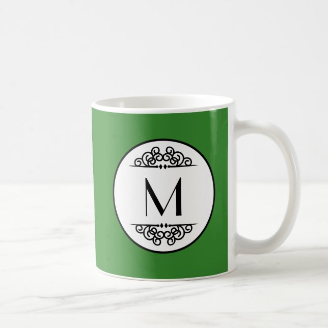 Vintage Monogram Grön - Mugg (Höger)