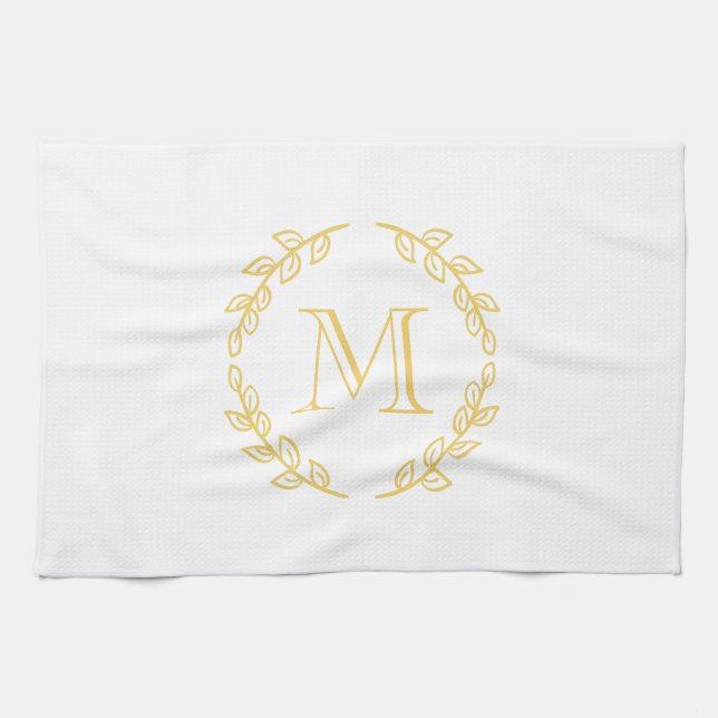Vintage Monogram Kökshandduk (Horisontell)