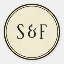 Vintage Monogram kuvertförsegling