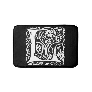 Vintage Monogram L Art nouveau Badrumsmatta