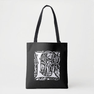 Vintage Monogram L Art nouveau Tygkasse