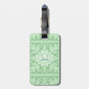 Vintage Monogram (Mint-Grönt) Bagagebricka