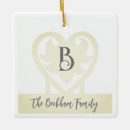 Vintage Monogram nr 5 Julgransprydnad Keramik