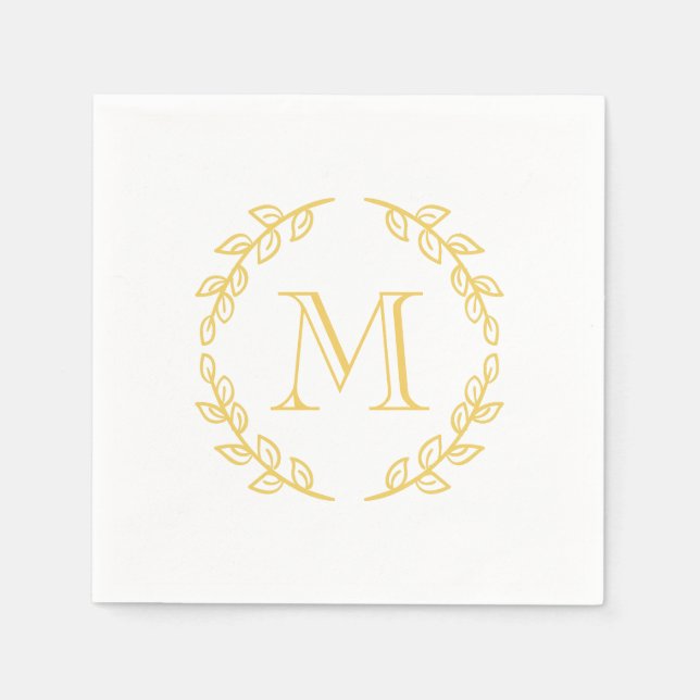 Vintage Monogram Pappersservett (Framsidan)