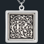 Vintage Monogram R Art nouveau Silverpläterat Halsband<br><div class="desc">Art nouveau Brev - Monogram från rörelsen för konst och hantverk Denna brev R är ett underbart robustigt monogram R som skapades 1901 och publicerades i en uppsättning bokar. Monogrammet R är omgivet av ett underbart, handritat mönster, i hög grad stil i art nouveau mönster i stil vid den tidpunkten,...</div>