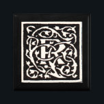 Vintage Monogram R Art nouveau Smyckeskrin<br><div class="desc">Art nouveau Brev - Monogram från rörelsen för konst och hantverk Denna brev R är ett underbart robustigt monogram R som skapades 1901 och publicerades i en uppsättning bokar. Monogrammet R är omgivet av ett underbart, handritat mönster, i hög grad stil i art nouveau mönster i stil vid den tidpunkten,...</div>