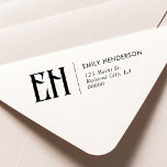 Vintage Monogram Returadress Self-Inking Självfärgande Stämpel<br><div class="desc">Teckensnitt för vintage av chic.</div>