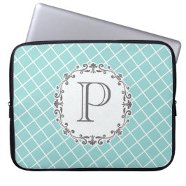 Vintage Monogram-rutmönster datorväska Laptop Fodral