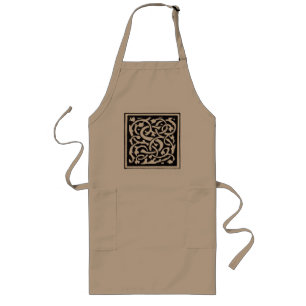 Vintage Monogram S Art nouveau Brev Långt Förkläde