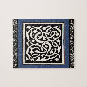 Vintage Monogram S Art nouveau Brev Pussel