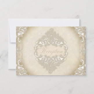 Vintage Monogram Snöre Baroque Etching Swirl Forme Inbjudningar