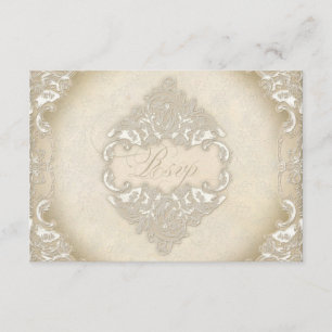 Vintage Monogram Snöre Baroque Etching Swirl Forme OSA Kort
