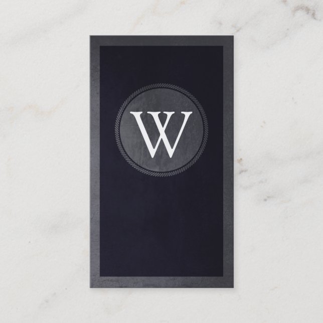 Vintage Monogram Visitkort (Framsida)