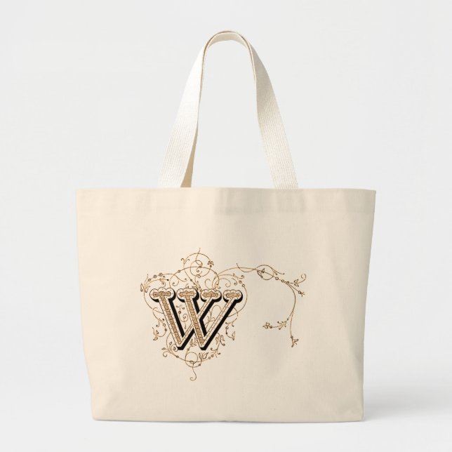 Vintage Monogram "W" - Bag Jumbo Tygkasse (Framsidan)