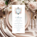 Vintage Monogrammed Blommigt Vapensköld Bröllop Meny<br><div class="desc">Den här elegant Vintagen Monogrammed Blommigt Vapensköld Bröllop Menu är perfekt för din bröllopsmottagning. Det har en vacker, blomstrande, romantisk, vintagens blommigt andedräkt med bruden och brudgummen som var gift i dammig. Det är lika unikt som ett par och kommer att se häpnadsväckande ut i ställe vid mottagningen. Den här...</div>
