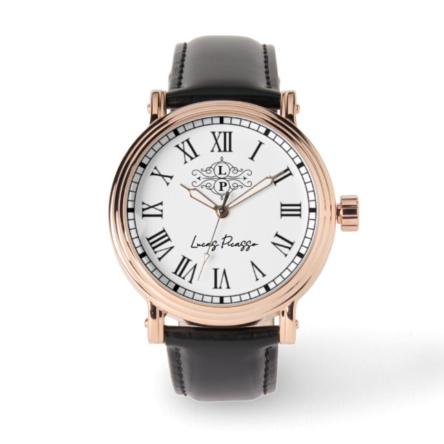 Vintage Monogrammed Name Engraved  Armbandsur (Framsida)