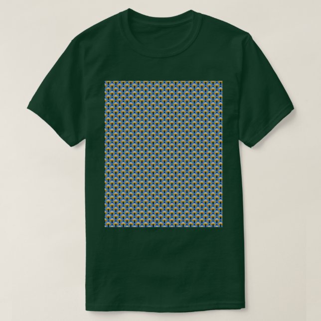Vintage mönster 2 kornblomsblå grafik t shirt (Design framsida)