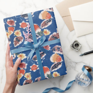 Vintage Mönster Bingata: äggplanta Presentpapper