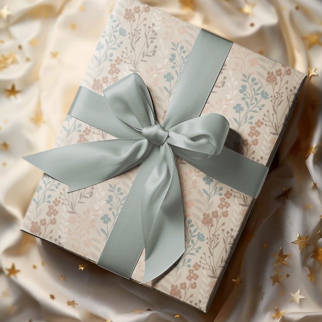 Vintage Mönster Blommigten Romantik Presentpapper (Skapare uppladdad)