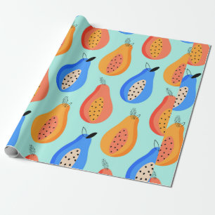 vintage mönster. Cute citrus sommarfrukt. illustr Presentpapper