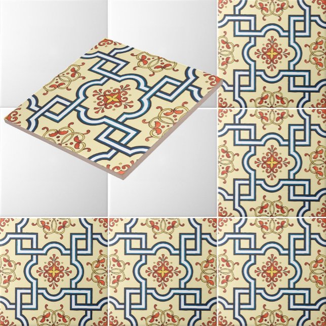 Vintage mönster från den viktorianska eran kakelplatta (Skapare uppladdad)