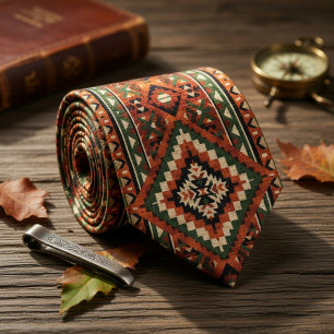 Vintage-mönster från indianer slips