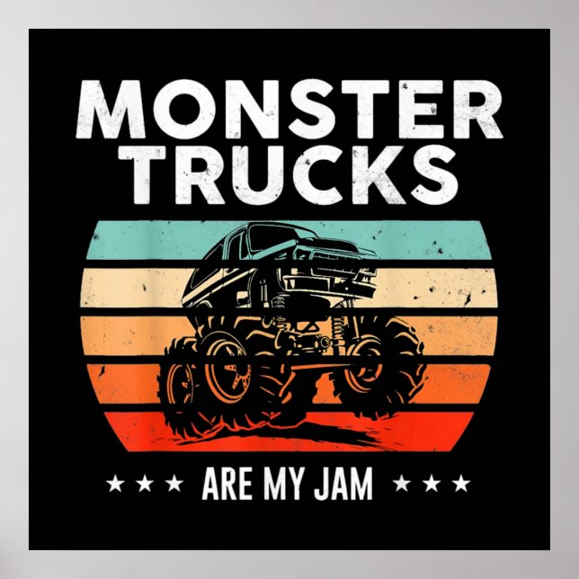 Vintage Monster Lastbil Poster (Framsidan)