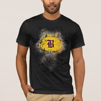 Vintage Mönster med Monogram Brev B T-shirt