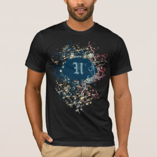 Vintage Mönster med Monogram U T Shirt