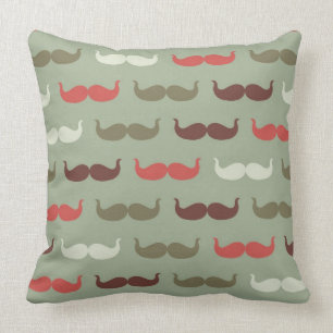 Vintage mönster med mustasch kudde