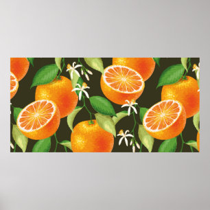 Vintage mönster med orange poster